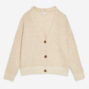 TOPSHOP | Oat Knitted Soft Button Cardigan 🍂